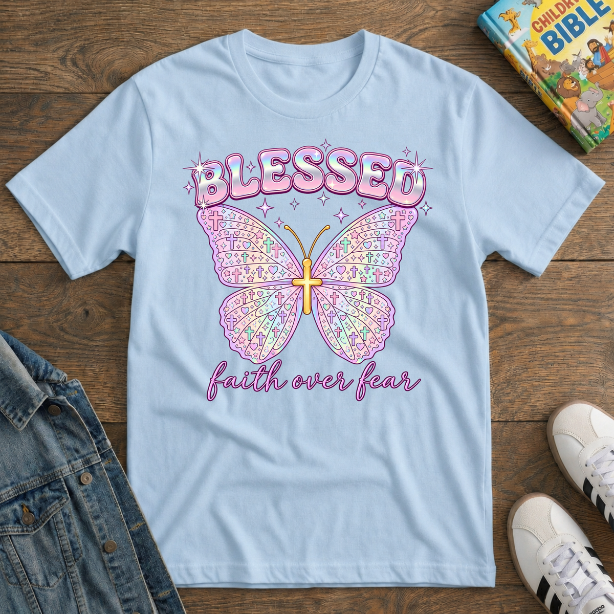 Kids Blessed Butterfly T-Shirt
