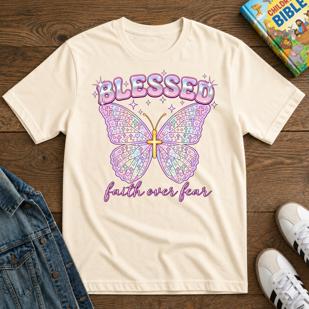 Kids Blessed Butterfly T-Shirt