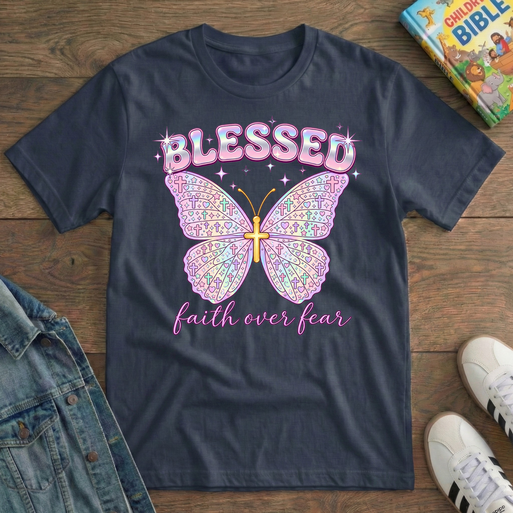 Kids Blessed Butterfly T-Shirt